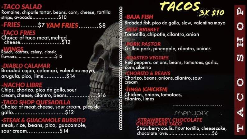 Mikey's Taco Shop - Calgary, AB menu_pic