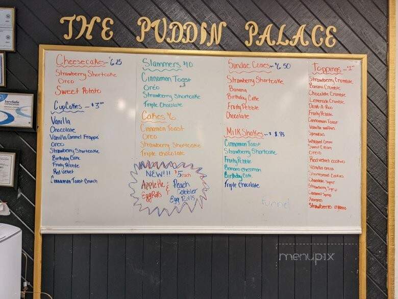 The Puddin Palace - Oaklyn, NJ menu_pic