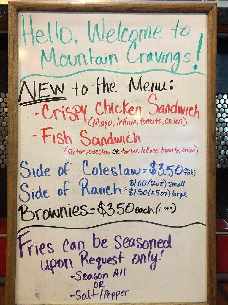 Mountain Cravings - Crestline, CA menu_pic