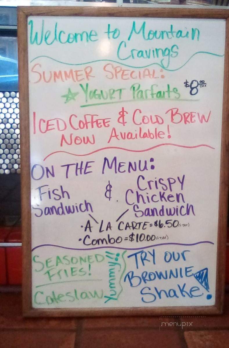 Mountain Cravings - Crestline, CA menu_pic