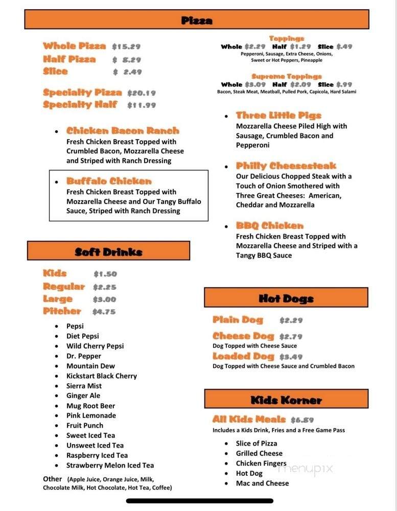 Hammerhead Lounge - Northampton, PA menu_pic