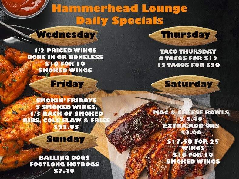Hammerhead Lounge - Northampton, PA menu_pic