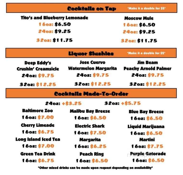Hammerhead Lounge - Northampton, PA menu_pic