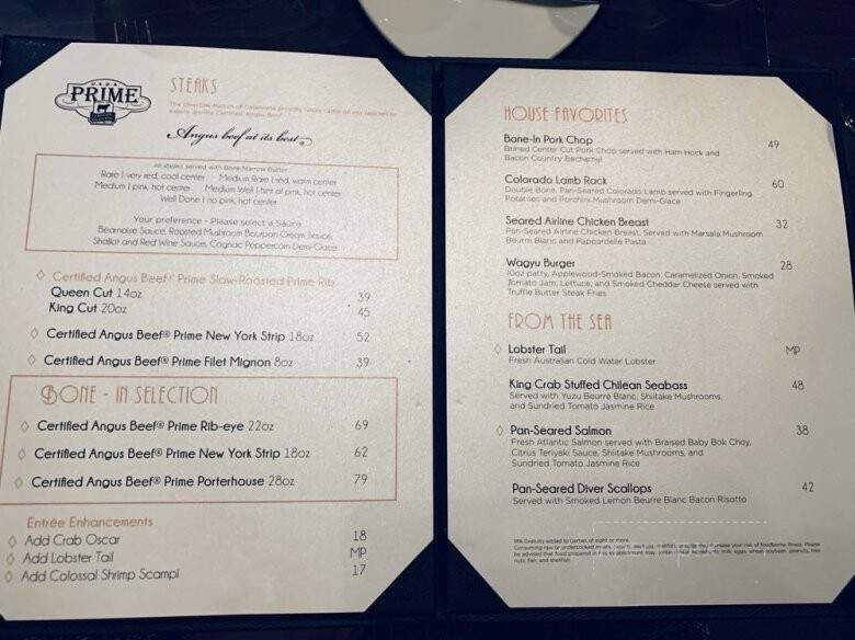 1832 Steakhouse - Durant, OK menu_pic