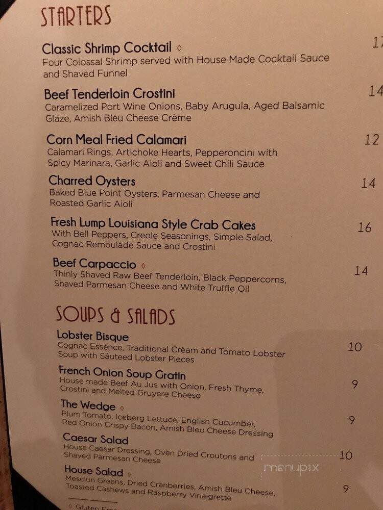 1832 Steakhouse - Durant, OK menu_pic
