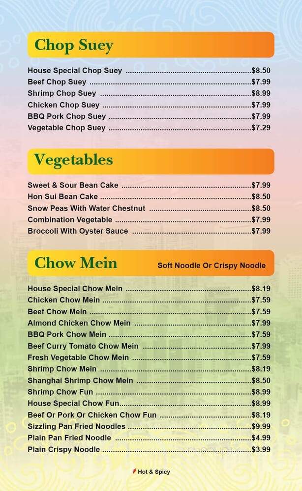Lucky Star Chinese Restaurant - Tulare, CA menu_pic