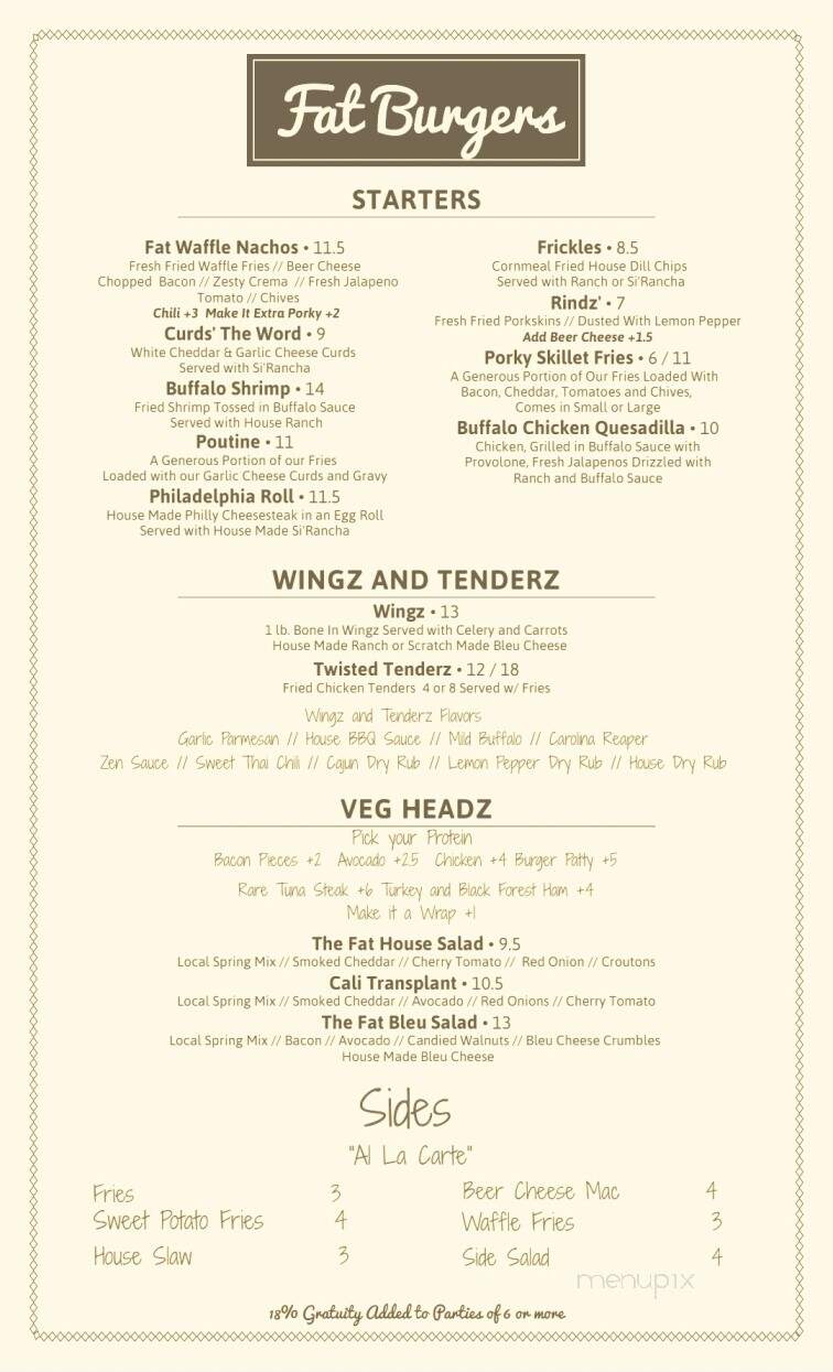 Fat Burgers - Sneads Ferry, NC menu_pic