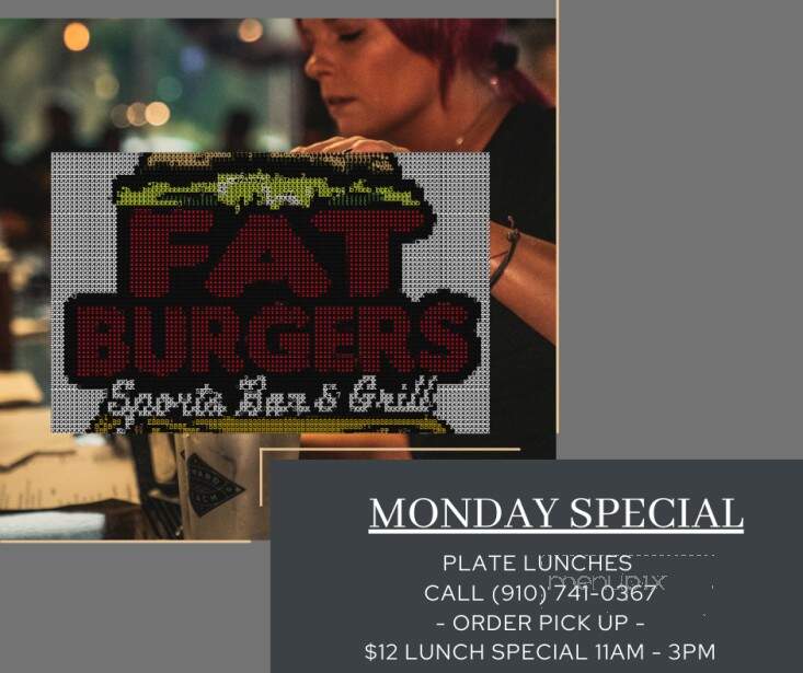 Fat Burgers - Sneads Ferry, NC menu_pic