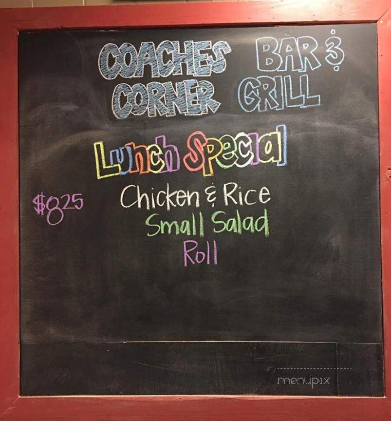 Coaches Corner Sports Bar & Grill - Wetumpka, AL menu_pic