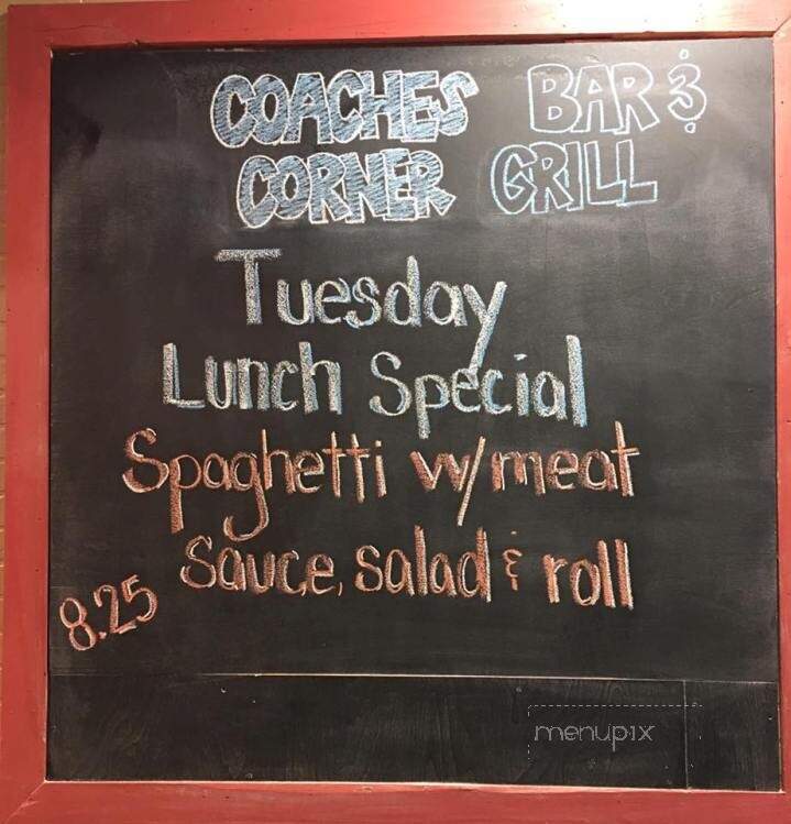 Coaches Corner Sports Bar & Grill - Wetumpka, AL menu_pic