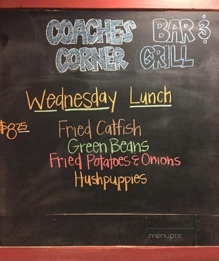 Coaches Corner Sports Bar & Grill - Wetumpka, AL menu_pic