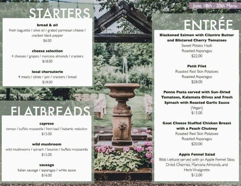 Thorncreek Winery & Gardens - Aurora, OH menu_pic