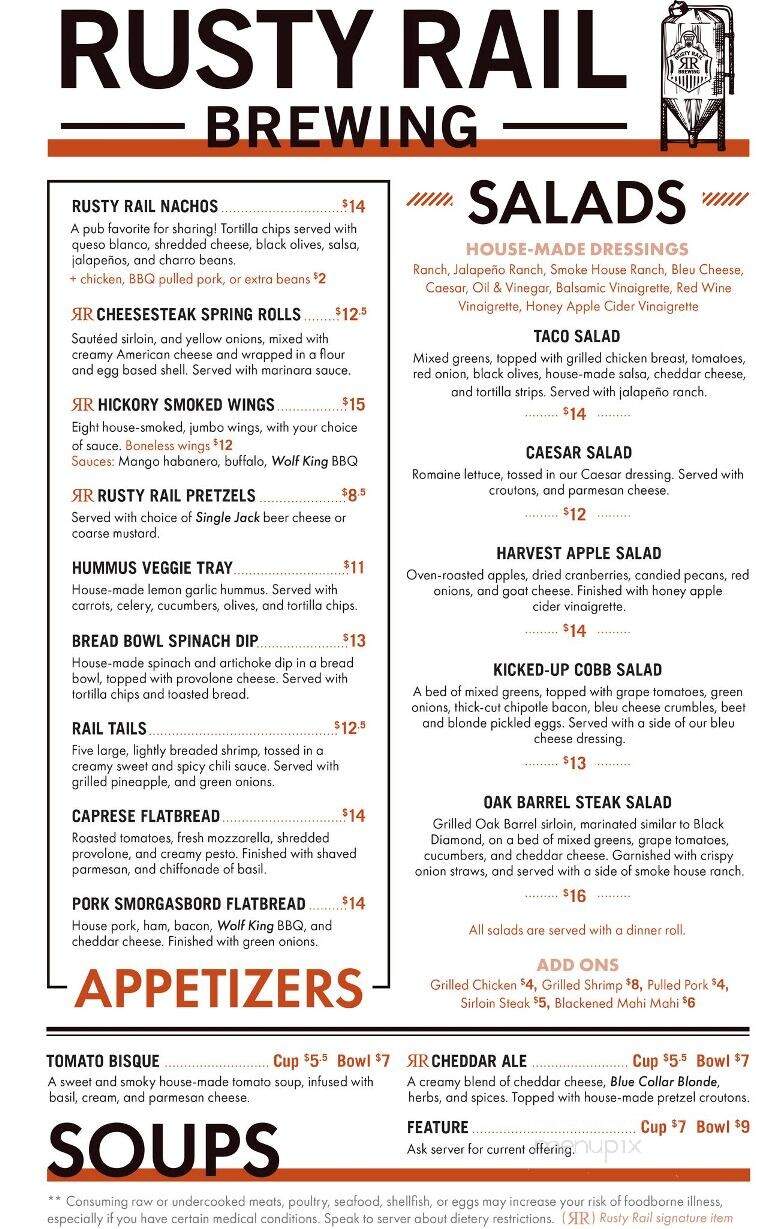 Rusty Rail Brewing Company - Mifflinburg, PA menu_pic