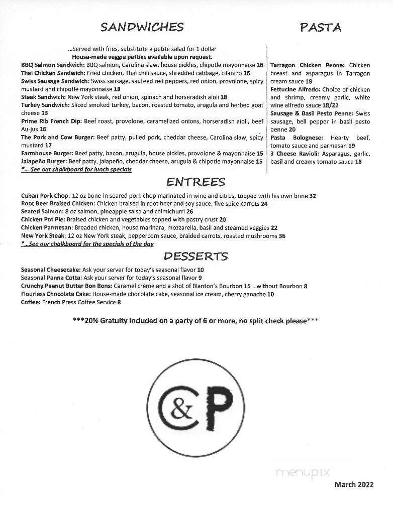 Cork & Plough - King City, CA menu_pic