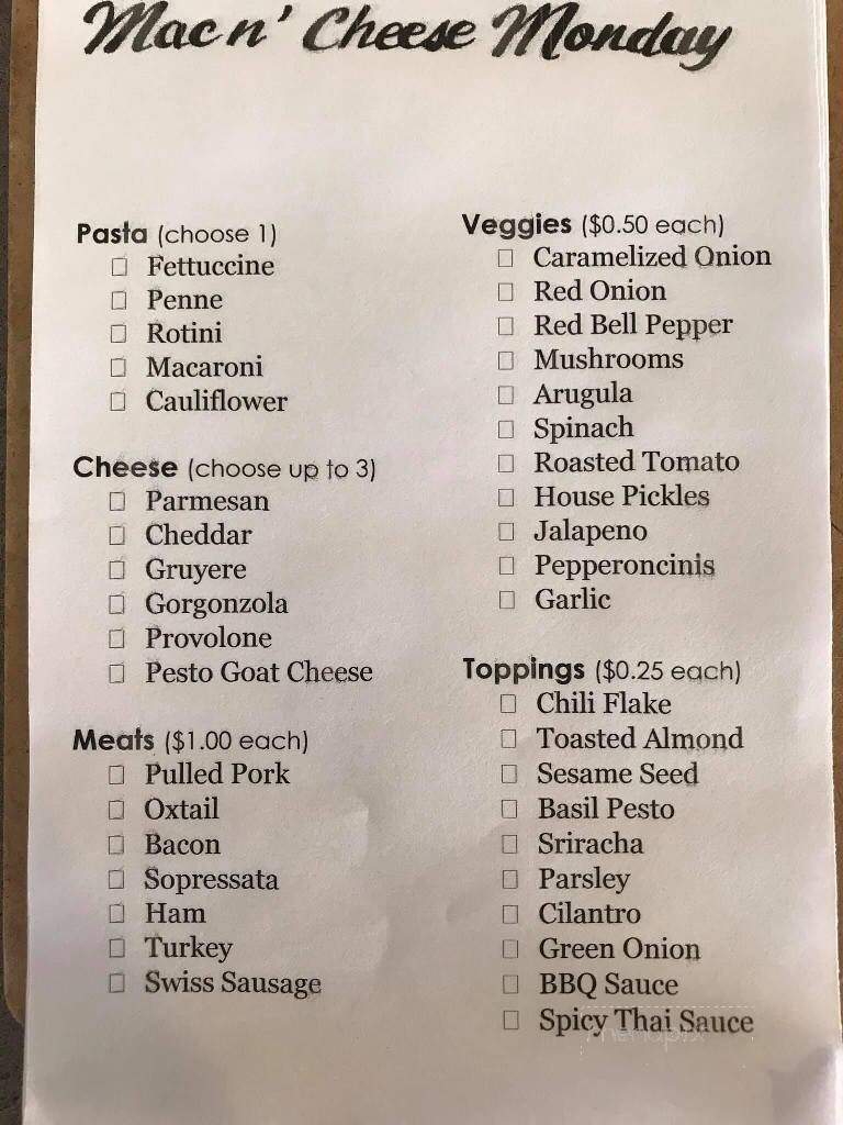 Cork & Plough - King City, CA menu_pic