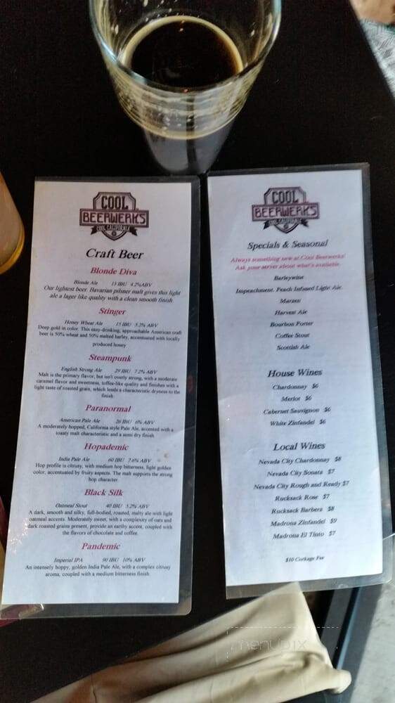 Cool Beerwerks - Cool, CA menu_pic