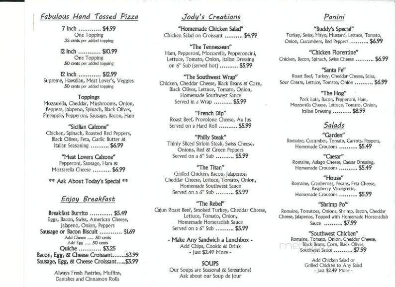 Southern Perks Bistro - Lynchburg, TN menu_pic