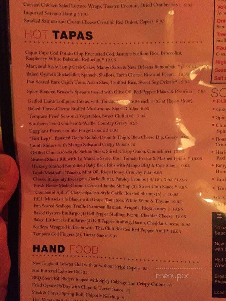 Embargo - Hyannis, MA menu_pic