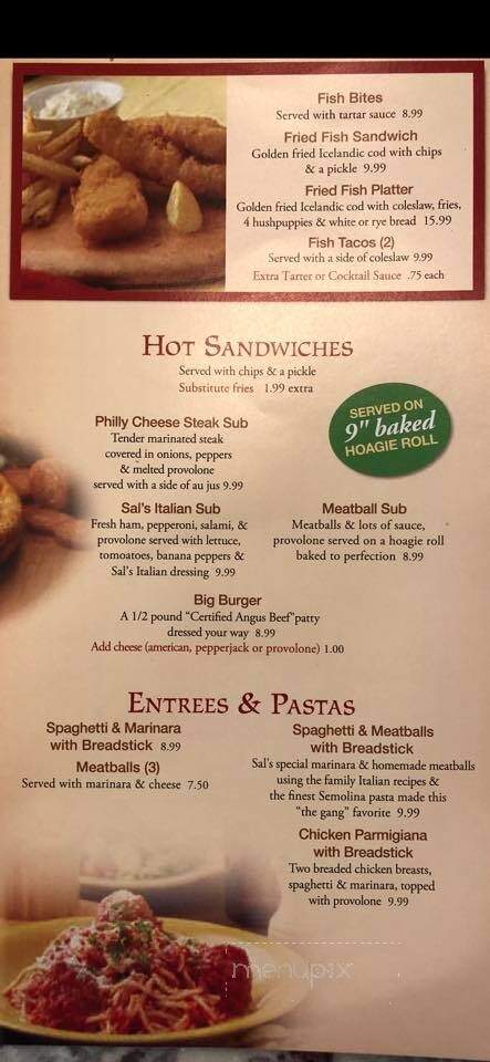 Sal's Pizza Pub - Louisville, KY menu_pic