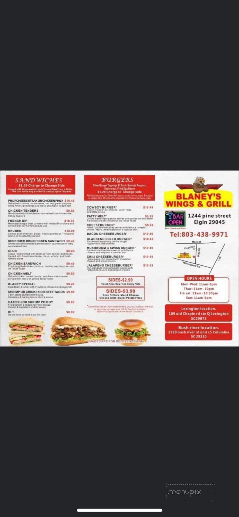 Blaney Wings Ale - Elgin, SC menu_pic
