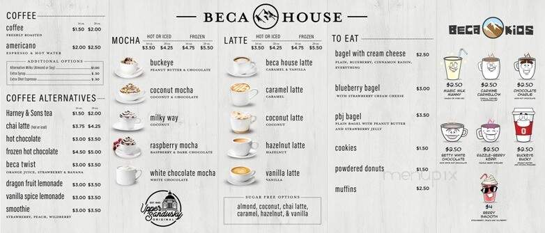Beca House Coffee Company - Upper Sandusky, OH menu_pic