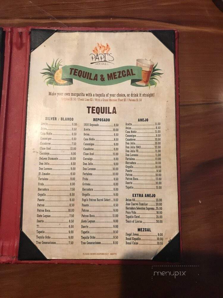 Papi's Mex Grill - Fresno, CA menu_pic