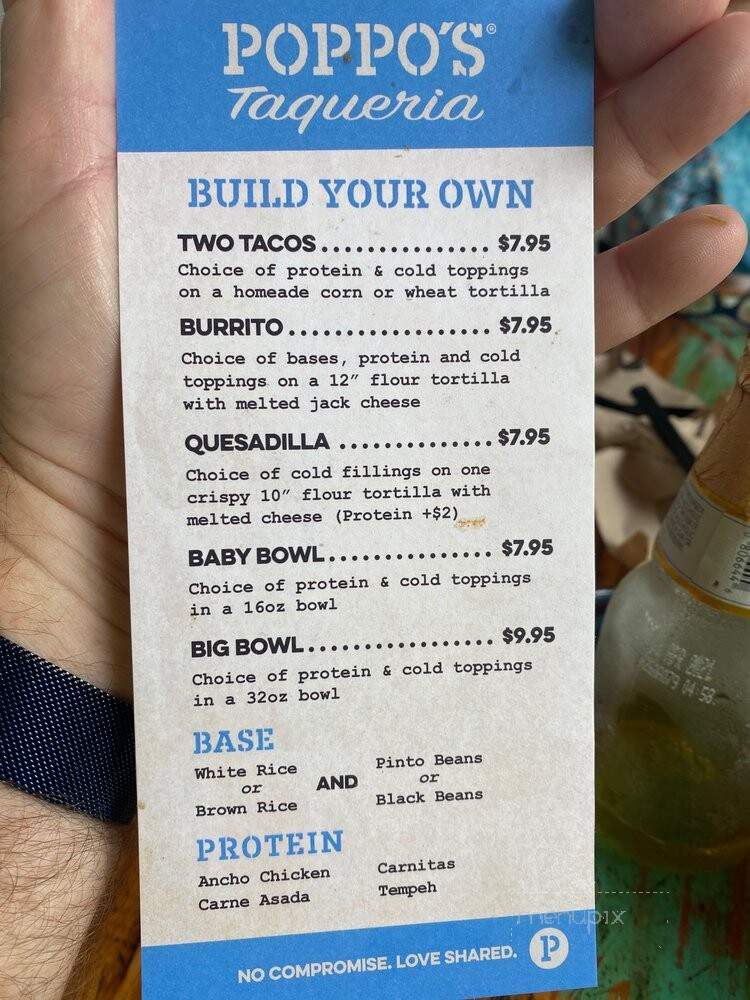 Poppo's Taqueria - Anna Maria, FL menu_pic