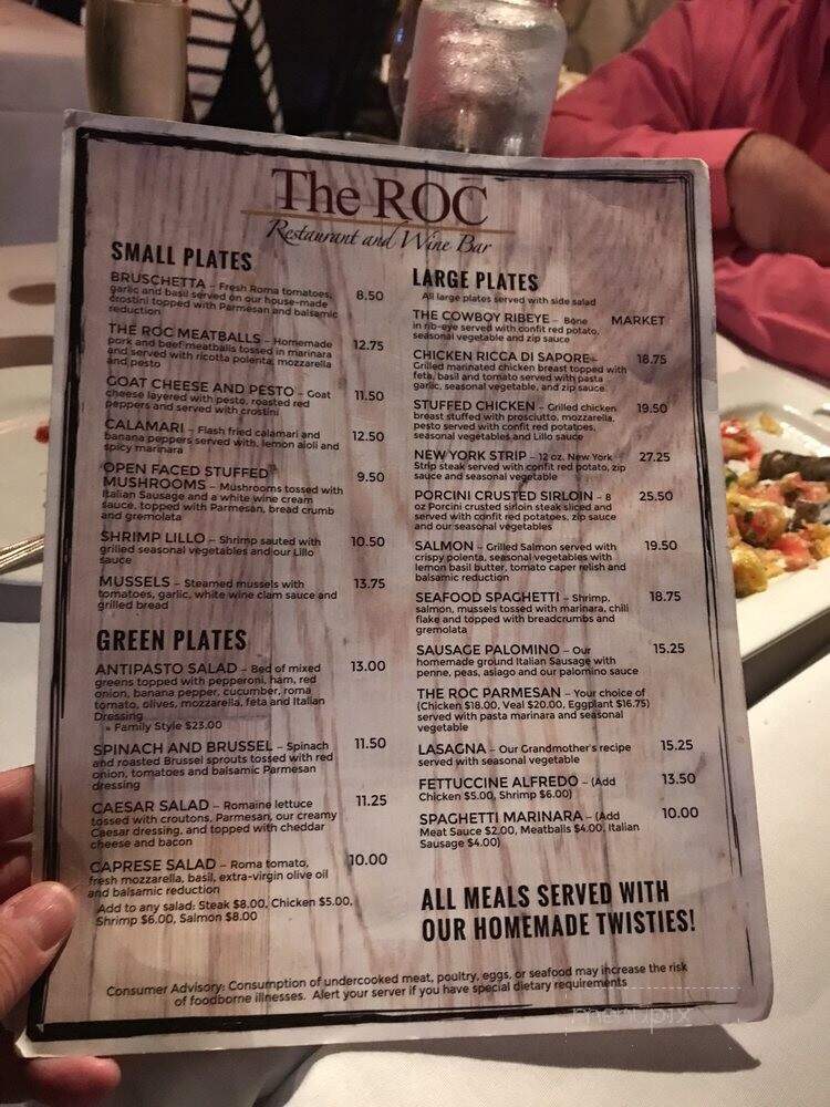 The Roc Restaurant and Wine Bar - Flat Rock, MI menu_pic