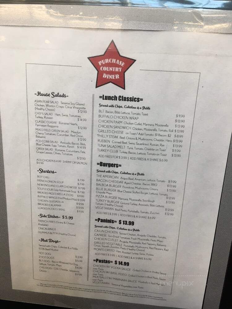 Purchase Country Diner - White Plains, NY menu_pic