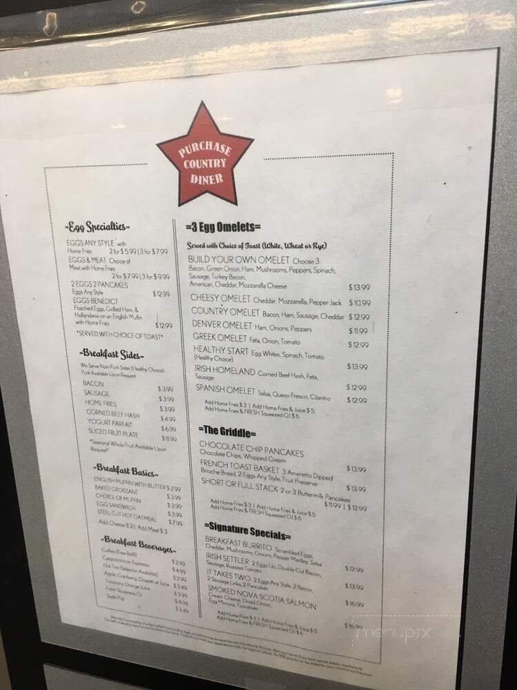 Purchase Country Diner - White Plains, NY menu_pic