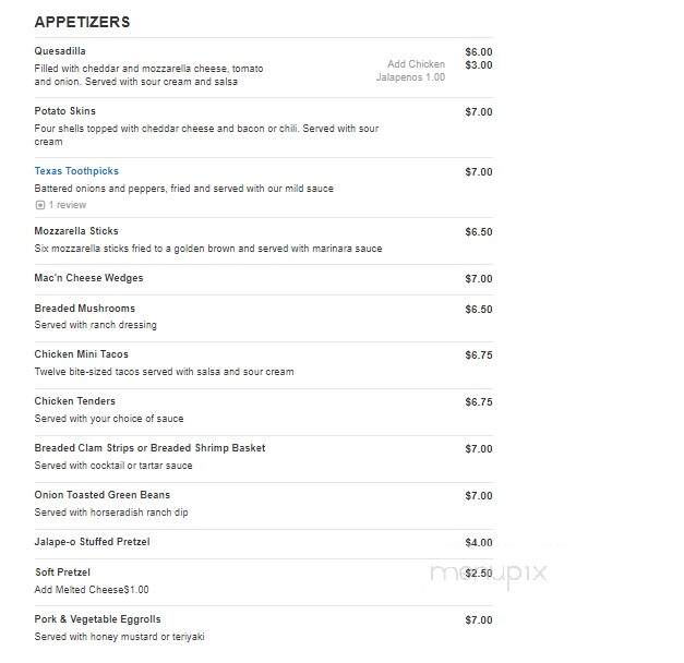 Just One More Tavern - Kirtland, OH menu_pic