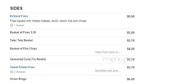 Just One More Tavern - Kirtland, OH menu_pic