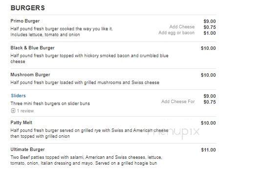 Just One More Tavern - Kirtland, OH menu_pic