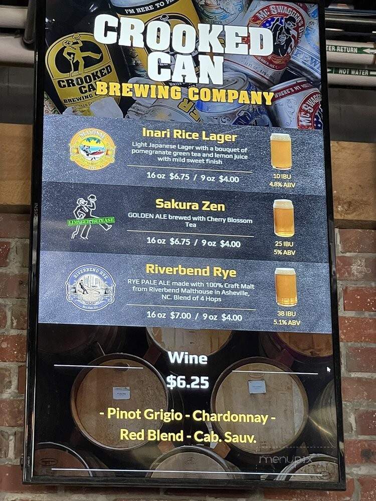 Crooked Can Brewing Company - Winter Garden, FL menu_pic