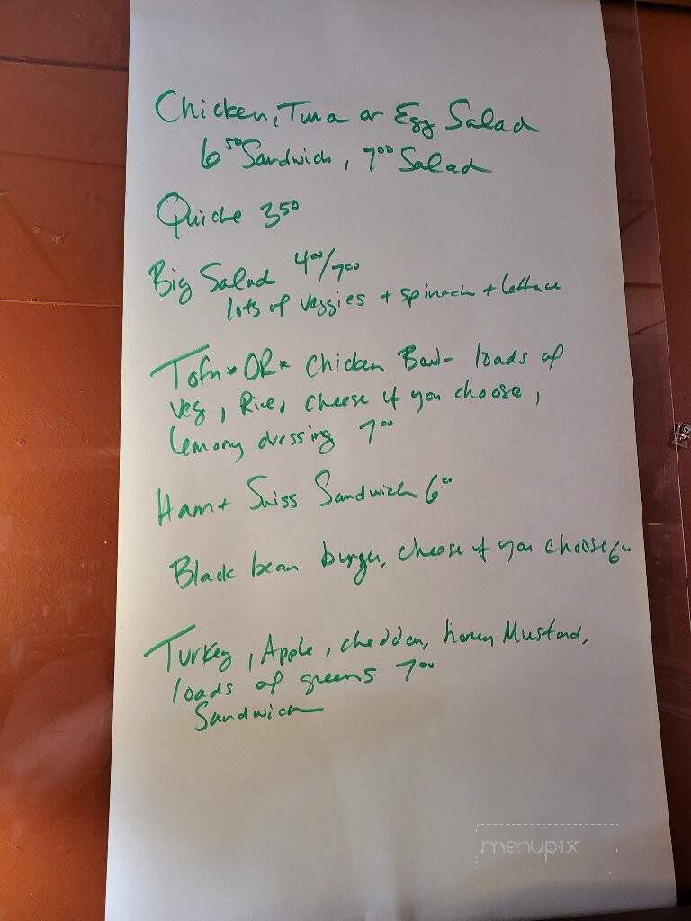 Becca's Backwoods Bean Coffee Shop - Sparta, NC menu_pic