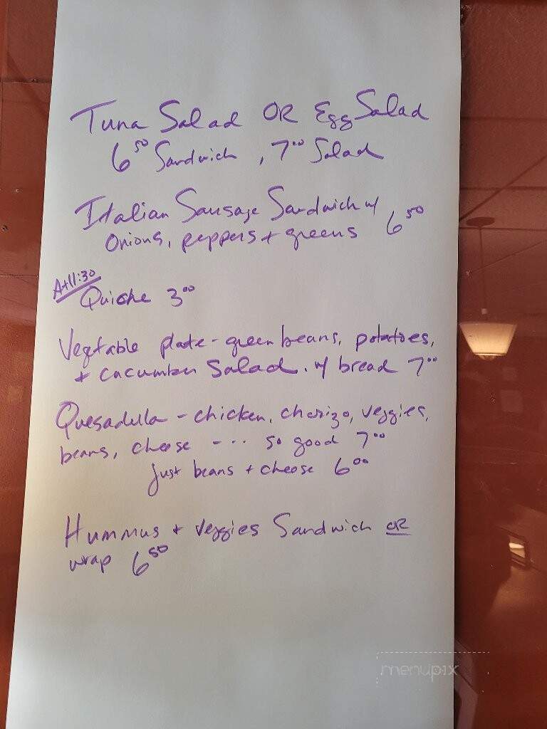 Becca's Backwoods Bean Coffee Shop - Sparta, NC menu_pic