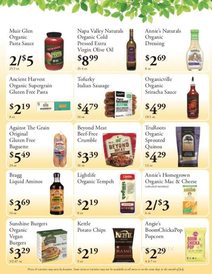 Cornucopia Natural Foods - Sayville, NY menu_pic