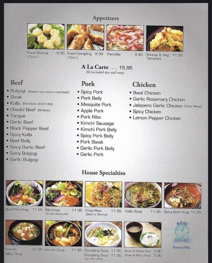 Gogi House - Santa Clarita, CA menu_pic