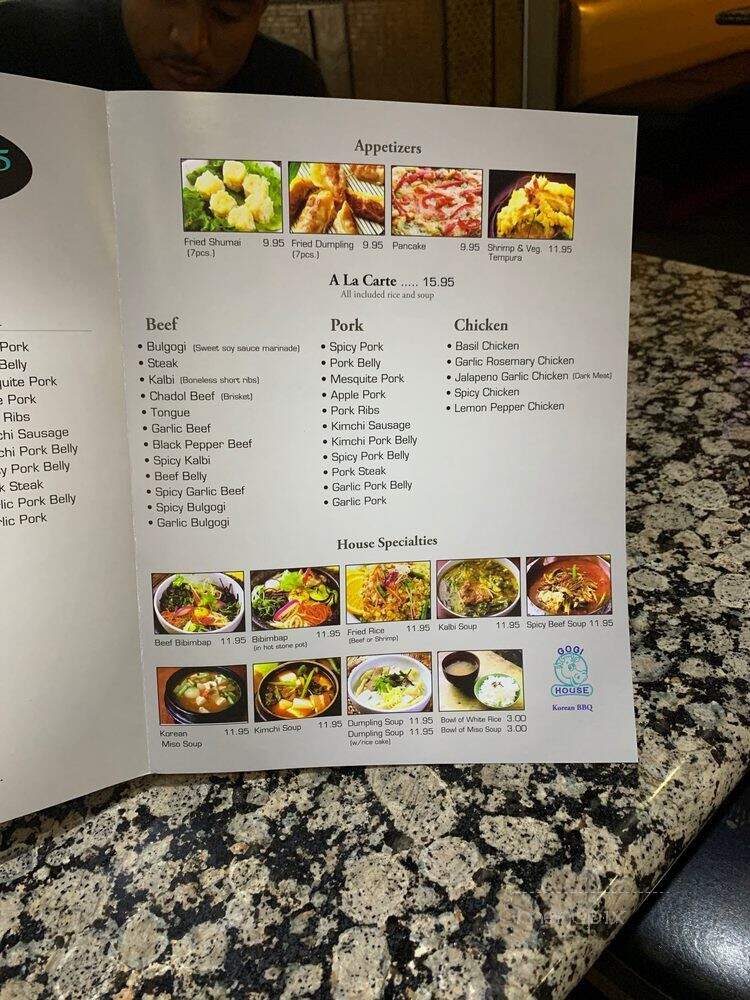 Gogi House - Santa Clarita, CA menu_pic