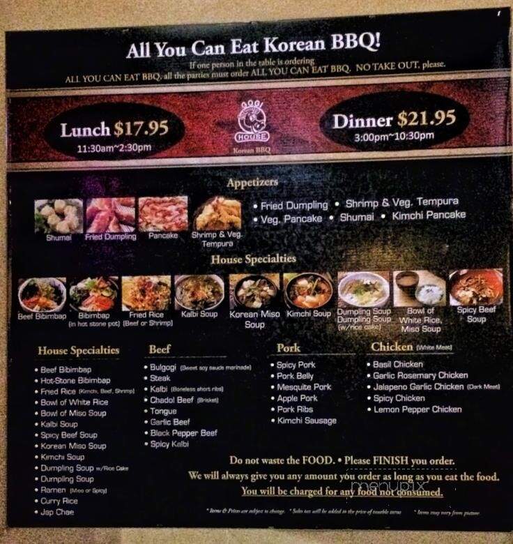 Gogi House - Santa Clarita, CA menu_pic