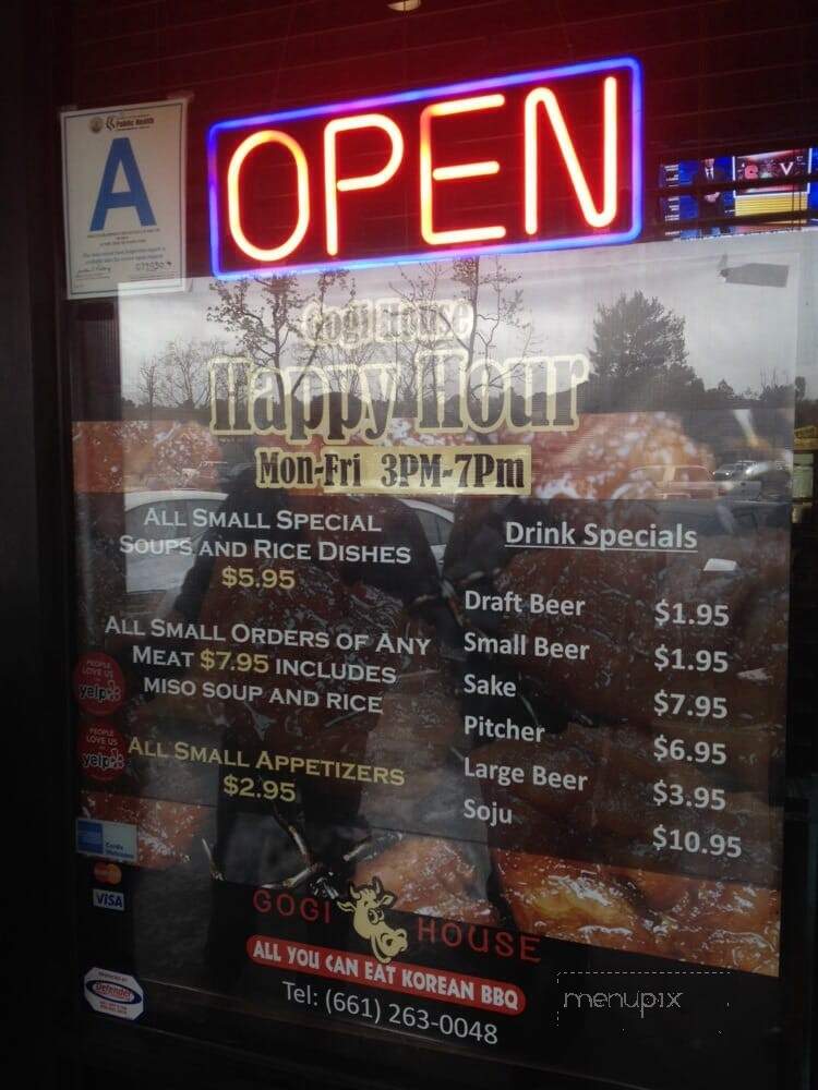 Gogi House - Santa Clarita, CA menu_pic