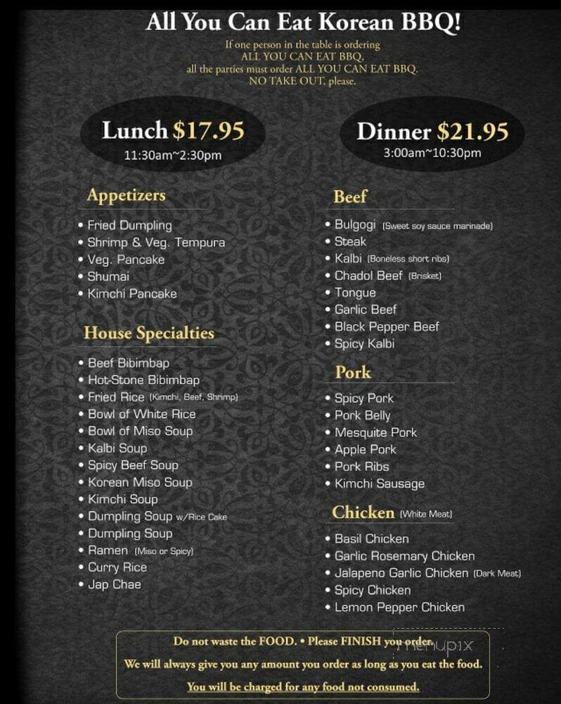 Gogi House - Santa Clarita, CA menu_pic