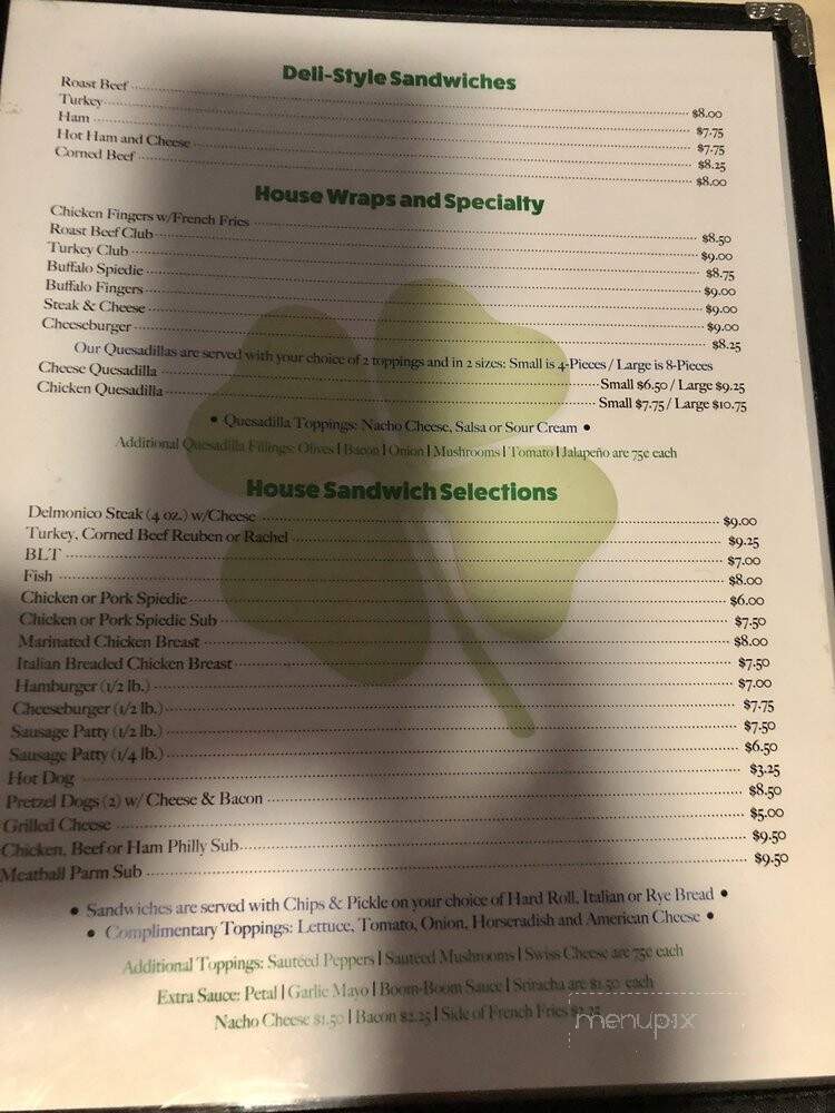 House of Reardon's - Binghamton, NY menu_pic