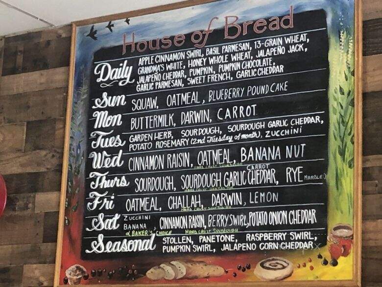 House of Bread - Reno, NV menu_pic