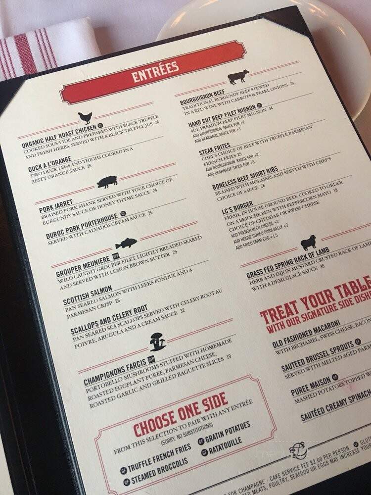 La Cuisine French Restaurant - Ocala, FL menu_pic