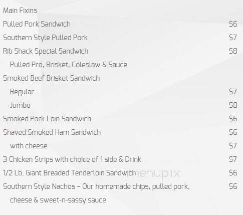 Rib Shack - Knoxville, IA menu_pic