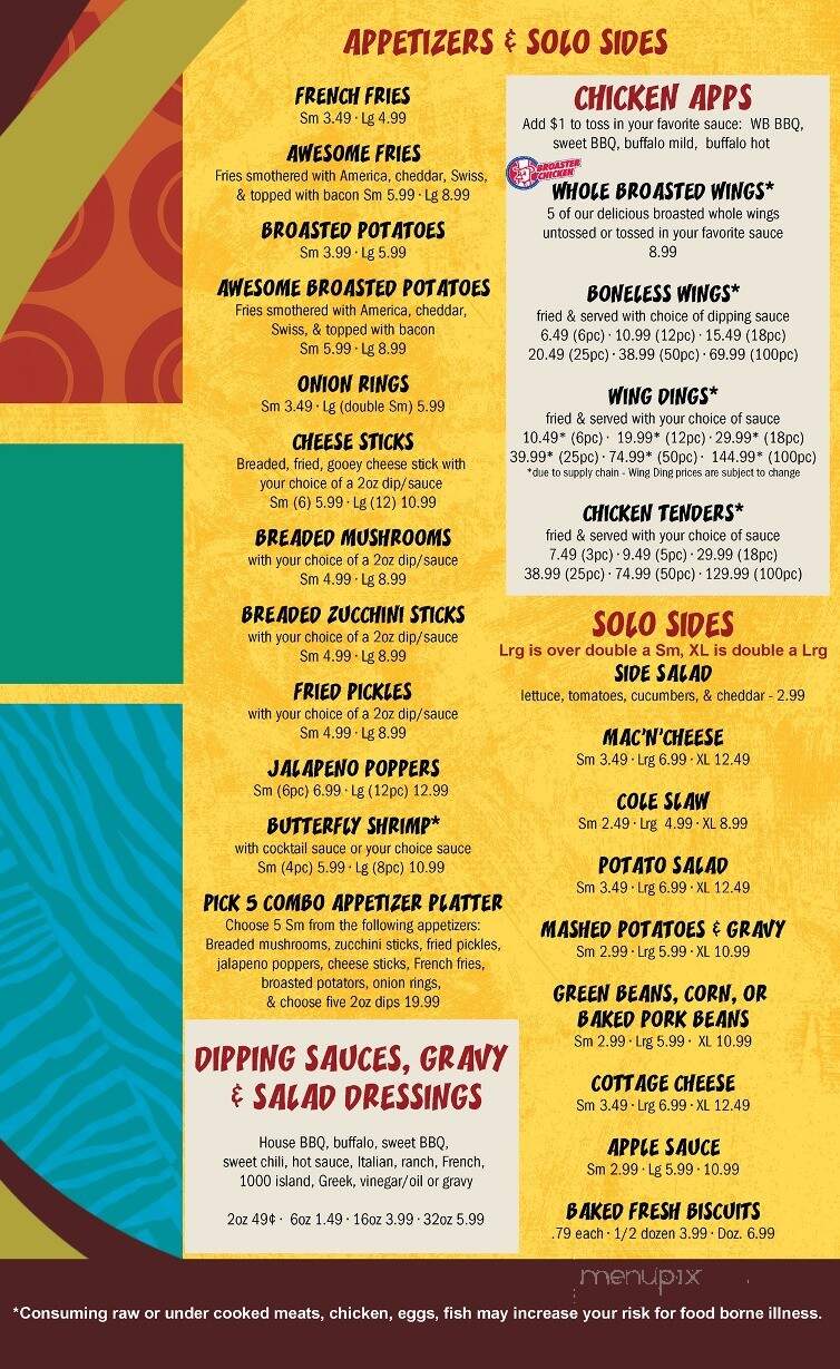 Wishbone Chicken & Ribs Restaurant - Allen Park, MI menu_pic