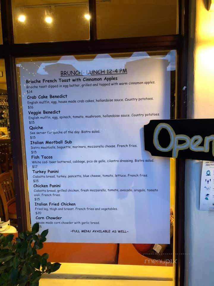 Carmel's Bistro Giovanni - Carmel-by-the-Sea, CA menu_pic
