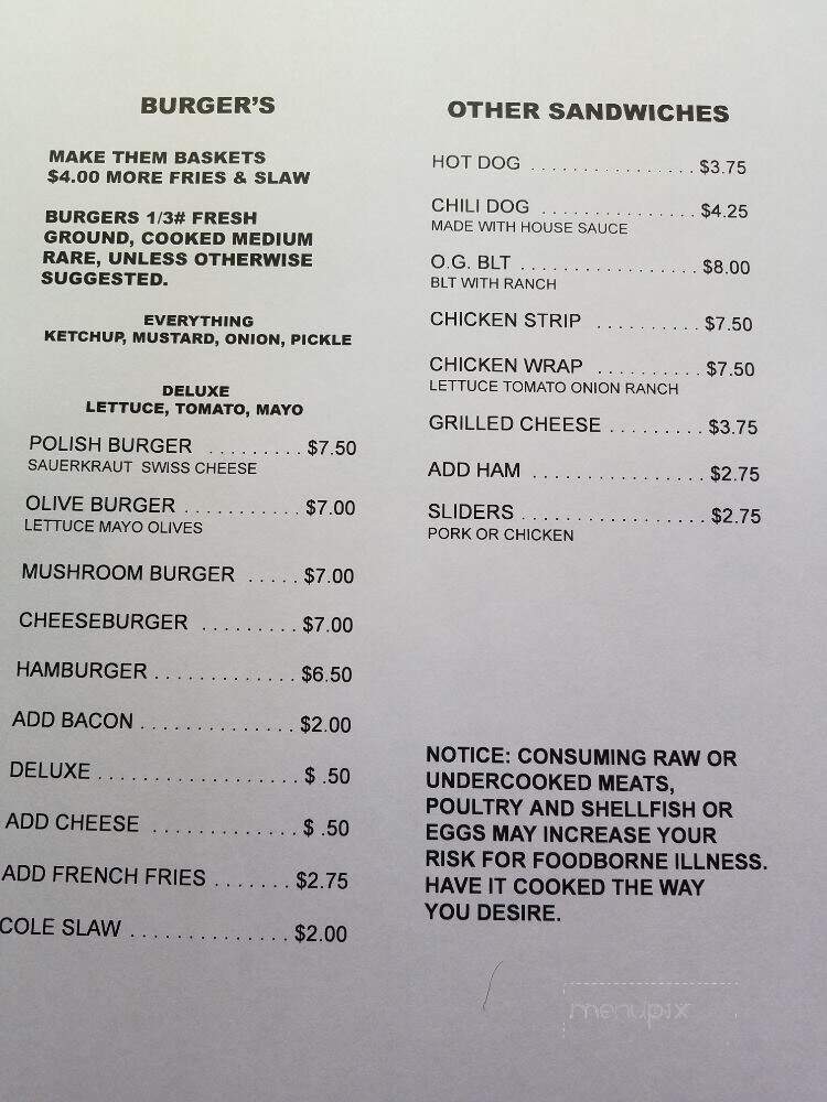 Oak Grove Tavern - Irons, MI menu_pic