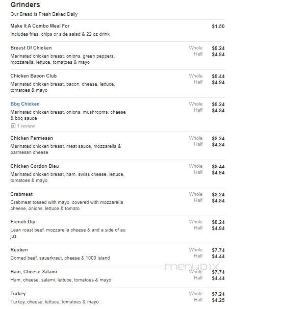 Samuel Mancinos Italian Eatery - Gobles, MI menu_pic